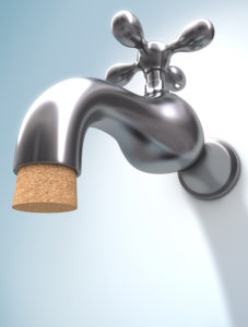 faucet with cork